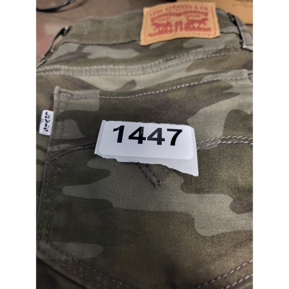 Levi's 711 Skinny Jeans Women 28 Green Camo White Tab Skinny Ankle Utility‎ - Picture 10 of 10